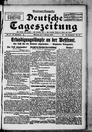 Deutsche Tageszeitung on Jan 7, 1918