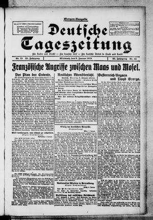 Deutsche Tageszeitung on Jan 9, 1918