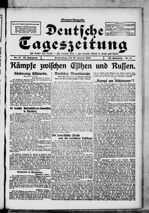 Deutsche Tageszeitung on Jan 10, 1918