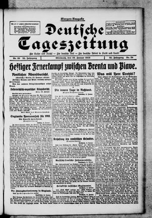 Deutsche Tageszeitung vom 16.01.1918
