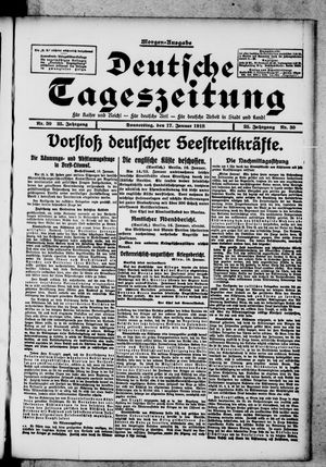 Deutsche Tageszeitung on Jan 17, 1918