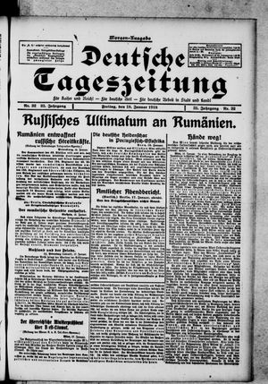 Deutsche Tageszeitung on Jan 18, 1918