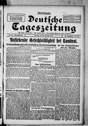 Deutsche Tageszeitung on Jan 18, 1918