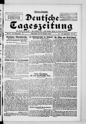 Deutsche Tageszeitung vom 23.01.1918