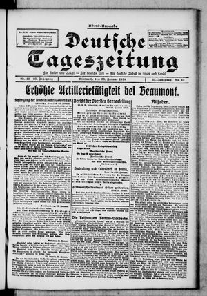 Deutsche Tageszeitung vom 23.01.1918