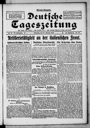 Deutsche Tageszeitung vom 27.01.1918