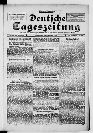 Deutsche Tageszeitung vom 02.02.1918
