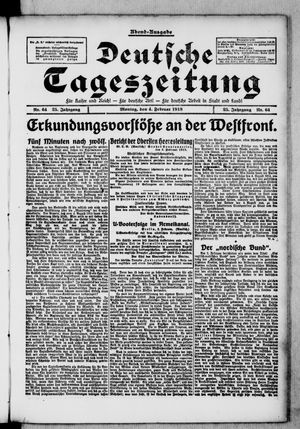 Deutsche Tageszeitung vom 04.02.1918