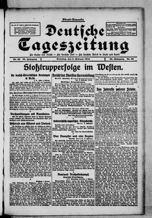 Deutsche Tageszeitung vom 05.02.1918
