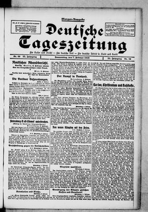 Deutsche Tageszeitung on Feb 7, 1918
