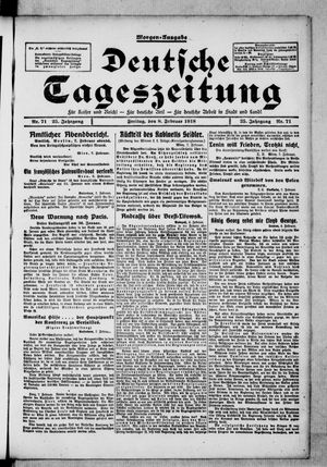 Deutsche Tageszeitung vom 08.02.1918