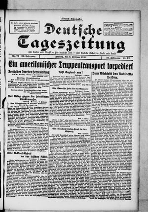 Deutsche Tageszeitung vom 08.02.1918
