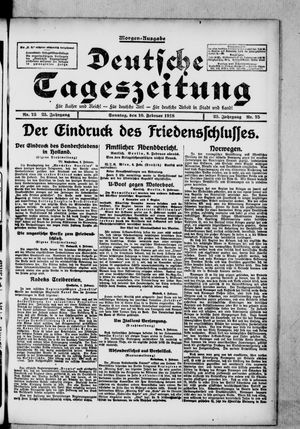 Deutsche Tageszeitung on Feb 10, 1918