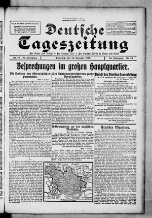 Deutsche Tageszeitung vom 12.02.1918