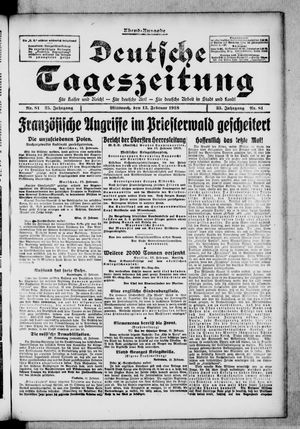 Deutsche Tageszeitung vom 13.02.1918