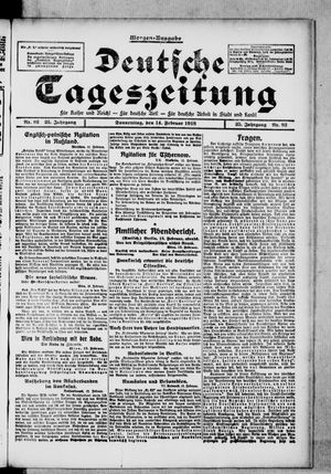 Deutsche Tageszeitung on Feb 14, 1918