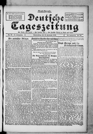 Deutsche Tageszeitung on Feb 14, 1918