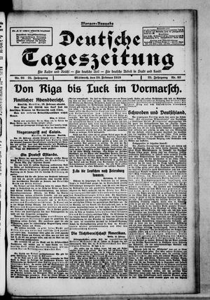 Deutsche Tageszeitung vom 20.02.1918
