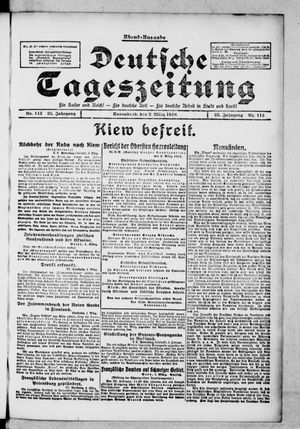 Deutsche Tageszeitung vom 02.03.1918