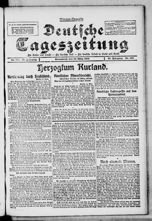 Deutsche Tageszeitung on Mar 16, 1918