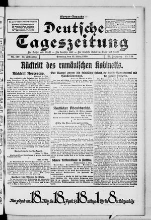 Deutsche Tageszeitung vom 17.03.1918