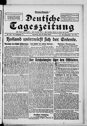 Deutsche Tageszeitung vom 19.03.1918