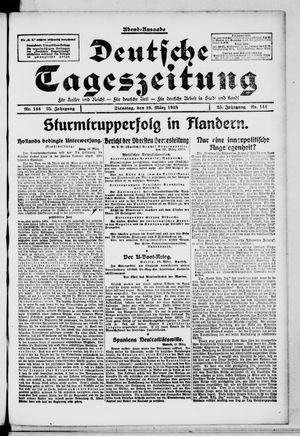Deutsche Tageszeitung vom 19.03.1918