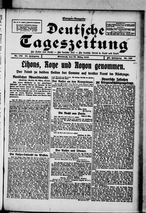 Deutsche Tageszeitung vom 27.03.1918