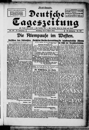 Deutsche Tageszeitung vom 02.04.1918