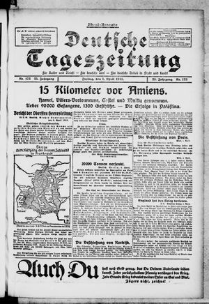 Deutsche Tageszeitung on Apr 5, 1918