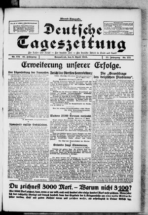 Deutsche Tageszeitung vom 06.04.1918