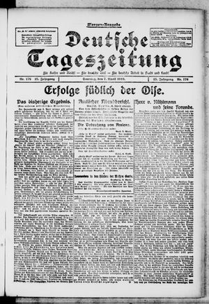 Deutsche Tageszeitung vom 07.04.1918
