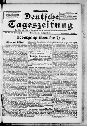 Deutsche Tageszeitung vom 11.04.1918
