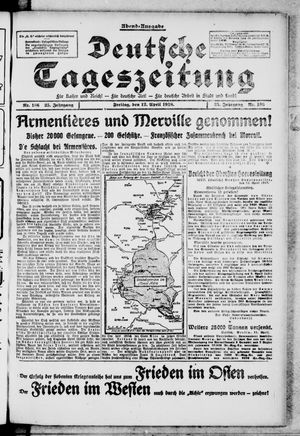 Deutsche Tageszeitung vom 12.04.1918