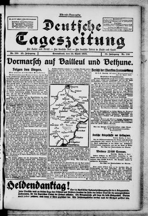 Deutsche Tageszeitung vom 13.04.1918