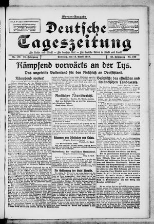 Deutsche Tageszeitung on Apr 14, 1918