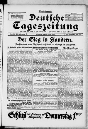 Deutsche Tageszeitung vom 17.04.1918