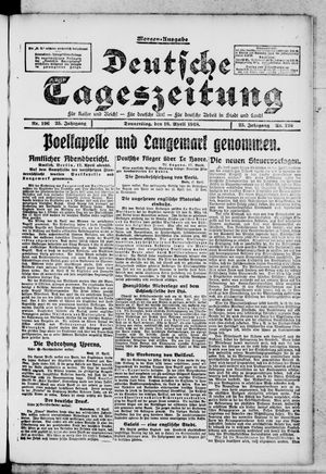 Deutsche Tageszeitung on Apr 18, 1918