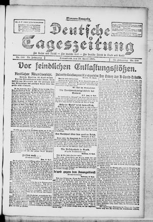Deutsche Tageszeitung on Apr 20, 1918