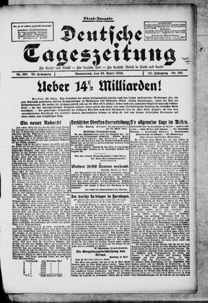 Deutsche Tageszeitung on Apr 20, 1918