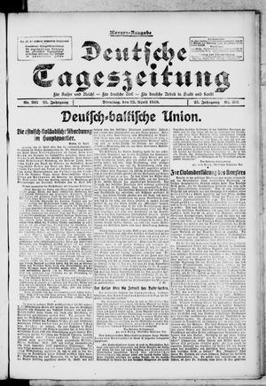 Deutsche Tageszeitung vom 23.04.1918