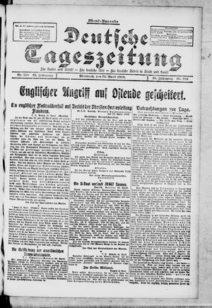 Deutsche Tageszeitung on Apr 24, 1918