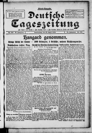 Deutsche Tageszeitung vom 25.04.1918