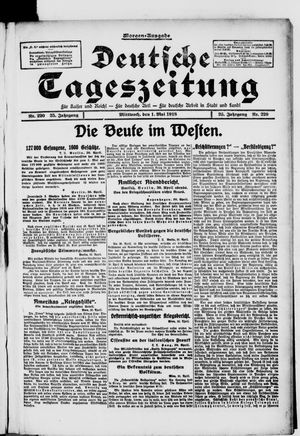 Deutsche Tageszeitung on May 1, 1918