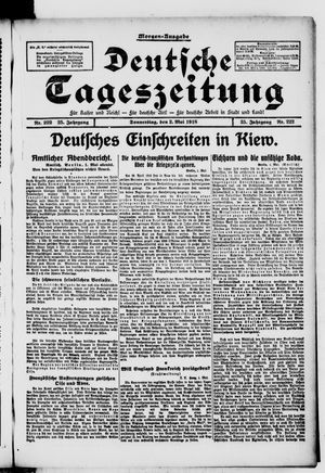 Deutsche Tageszeitung vom 02.05.1918