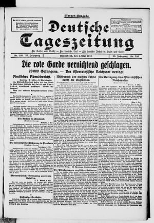 Deutsche Tageszeitung on May 4, 1918