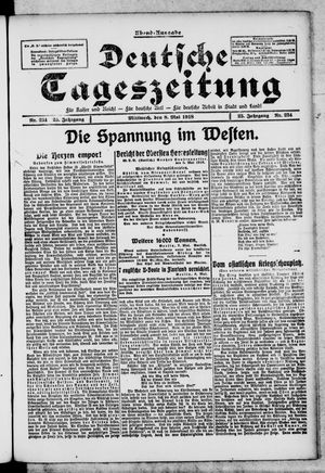 Deutsche Tageszeitung vom 08.05.1918