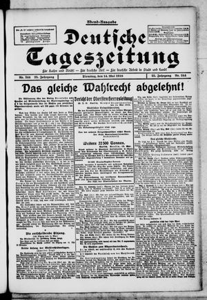 Deutsche Tageszeitung on May 14, 1918