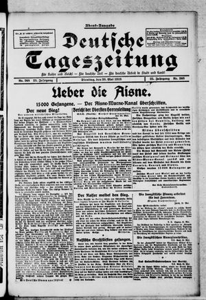 Deutsche Tageszeitung on May 28, 1918