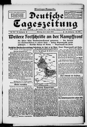 Deutsche Tageszeitung on Jun 3, 1918